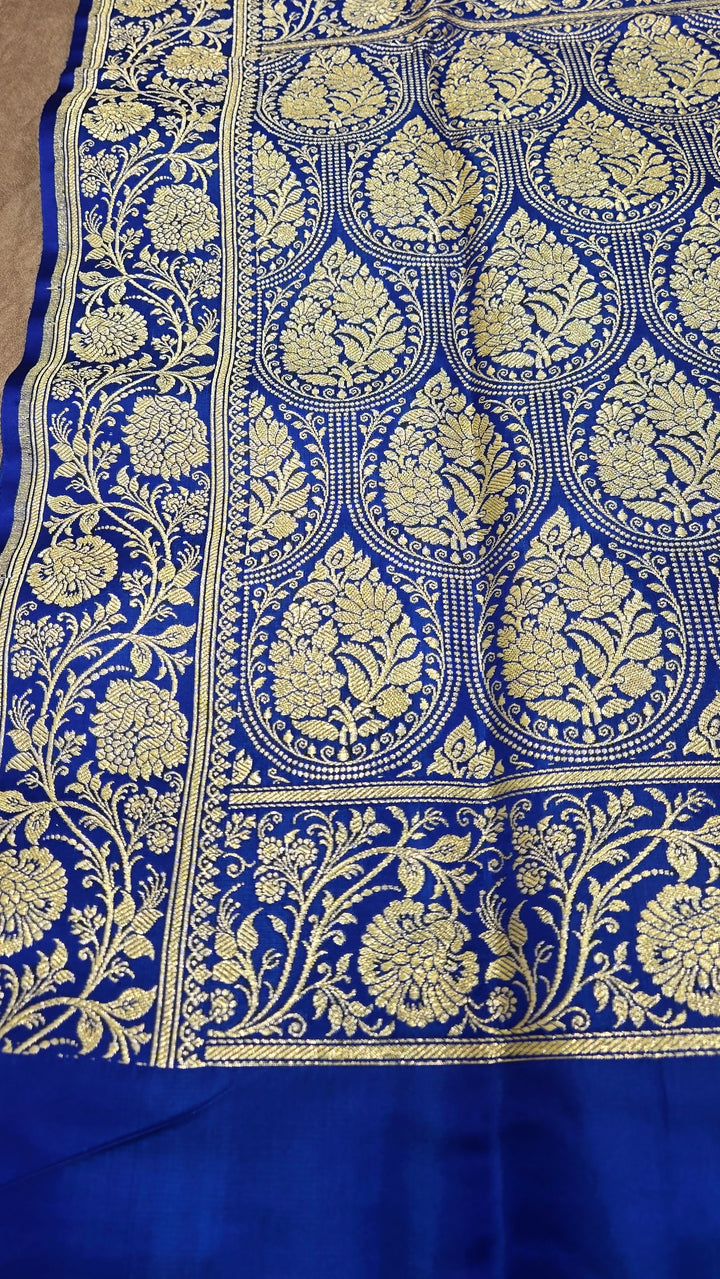 Royal Blue Pure Banarasi Saree