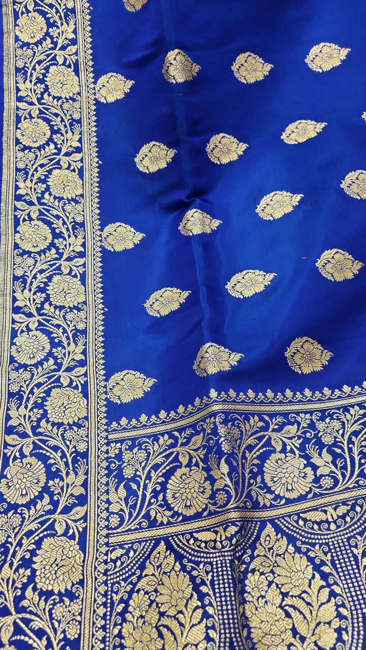 Royal Blue Pure Banarasi Saree