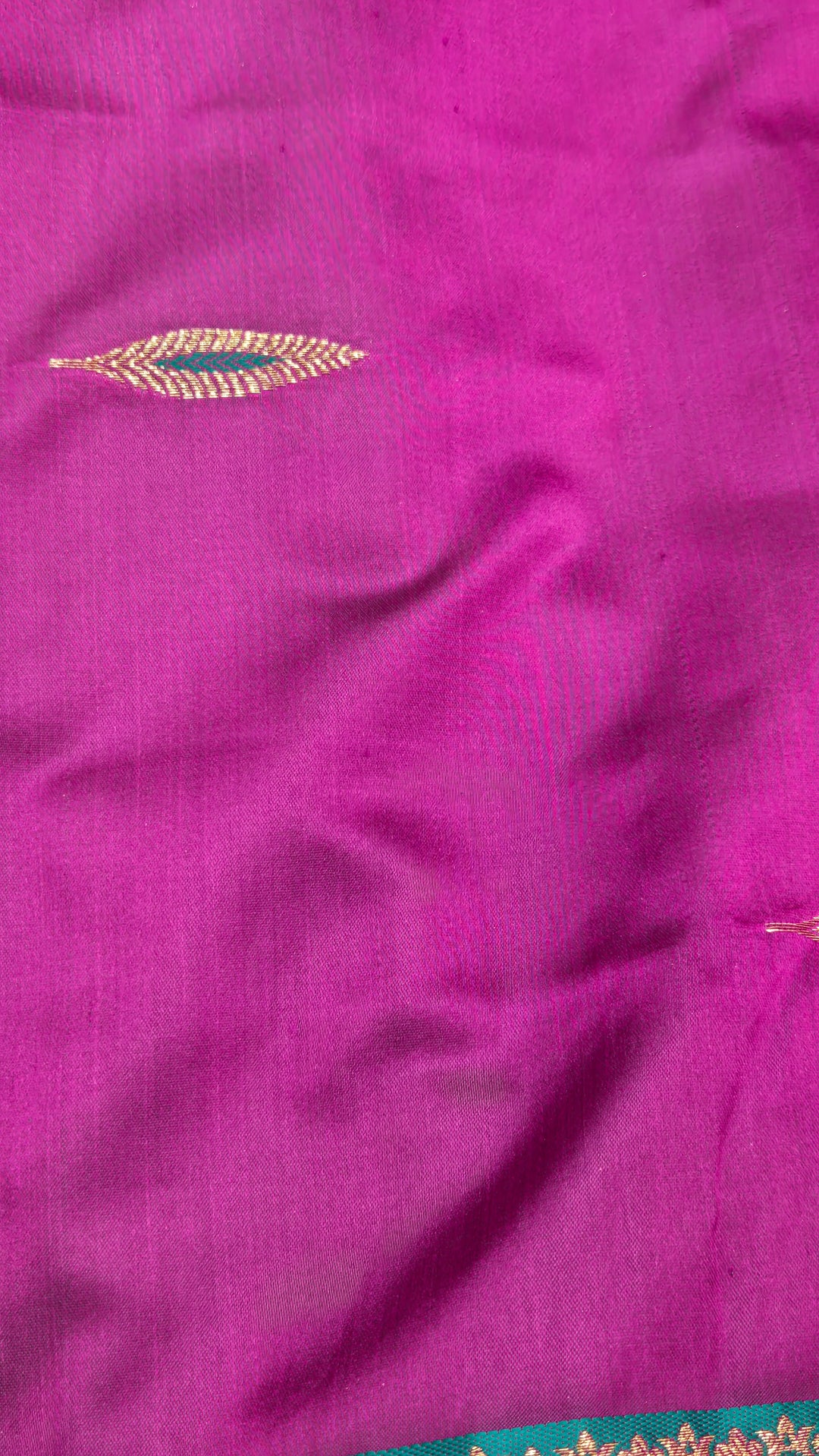 Premium Silk Banarasi Saree with Copper &amp; Golden Zari Weaving