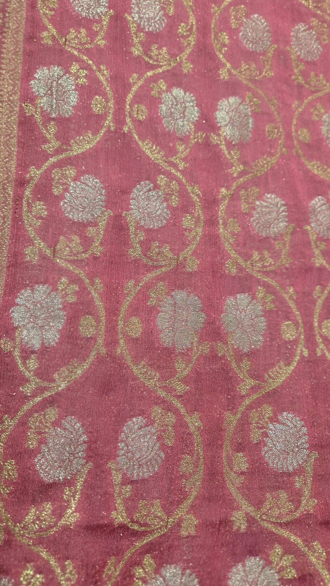 Premium Light Pink Georgette Saree with Sona Rupa Zari Weaving