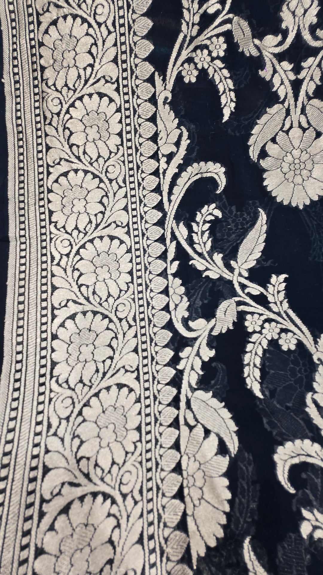 Teal Blue Khaddi Georgette Banarasi Saree