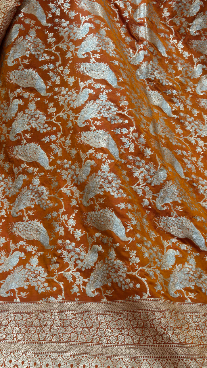 Orange Pure Banarasi Fancy Katan Saree