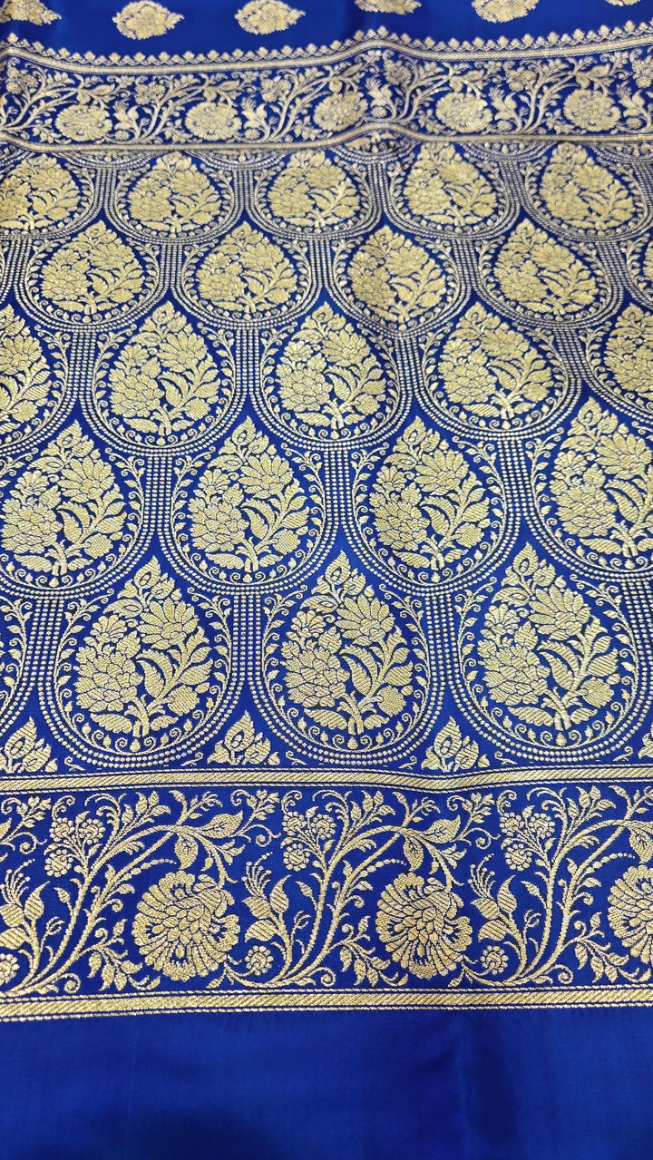 Royal Blue Pure Banarasi Saree
