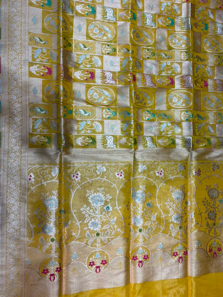 Premium Banarasi Silk Handwoven Saree | Handcrafted Artistic Motifs